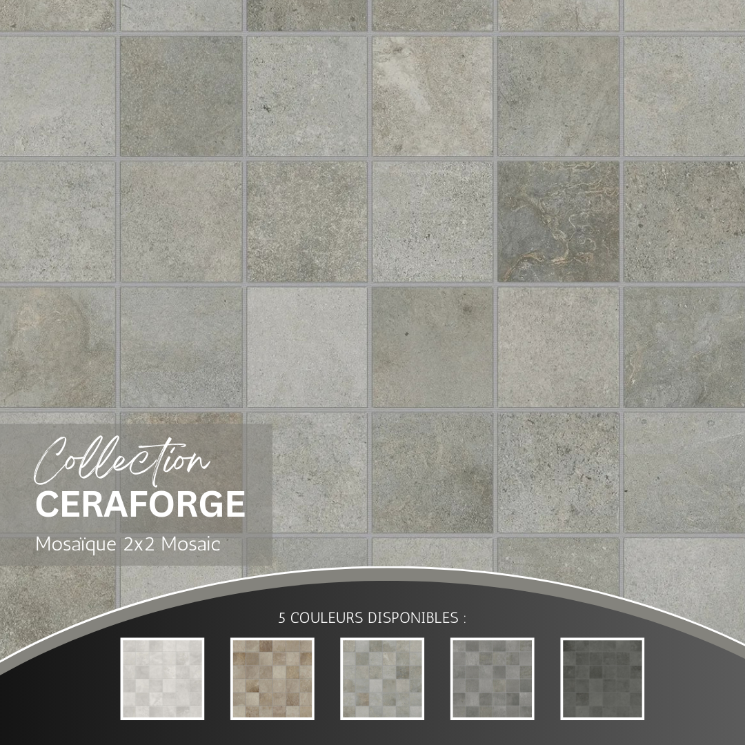 Ceraforge collection - Mosaïque effet béton