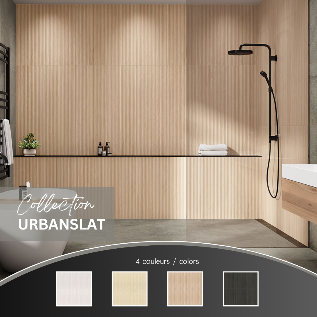 Urbanslat collection - Céramique effet latte de bois