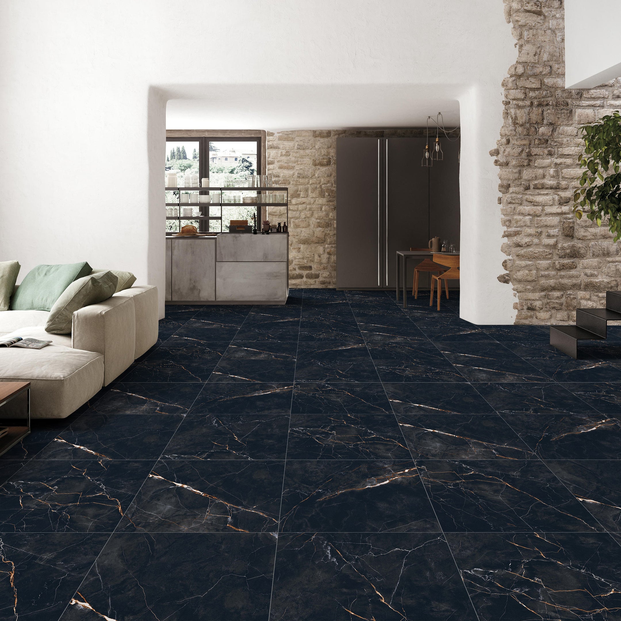 Costa black collection - ceramic marble look