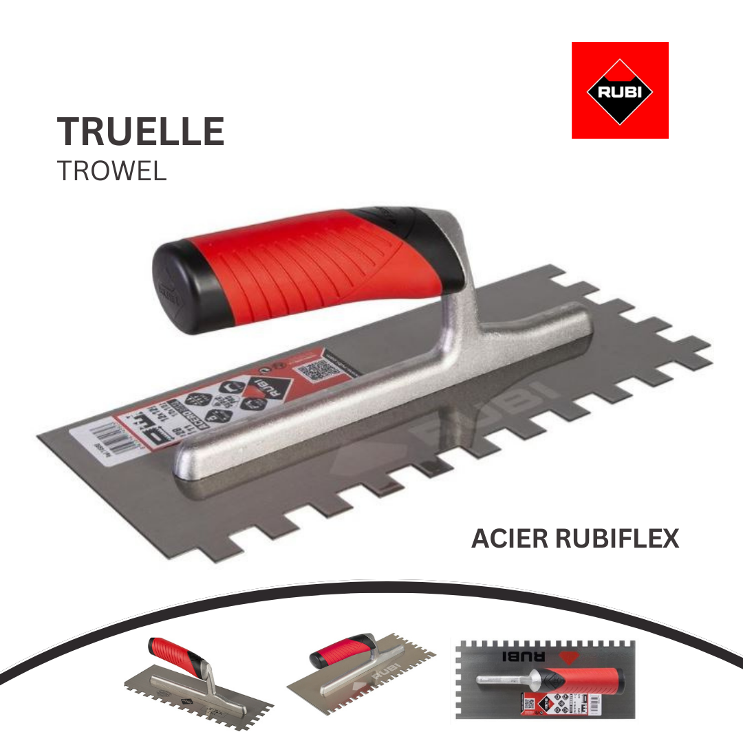 Trowel steel rubiflex