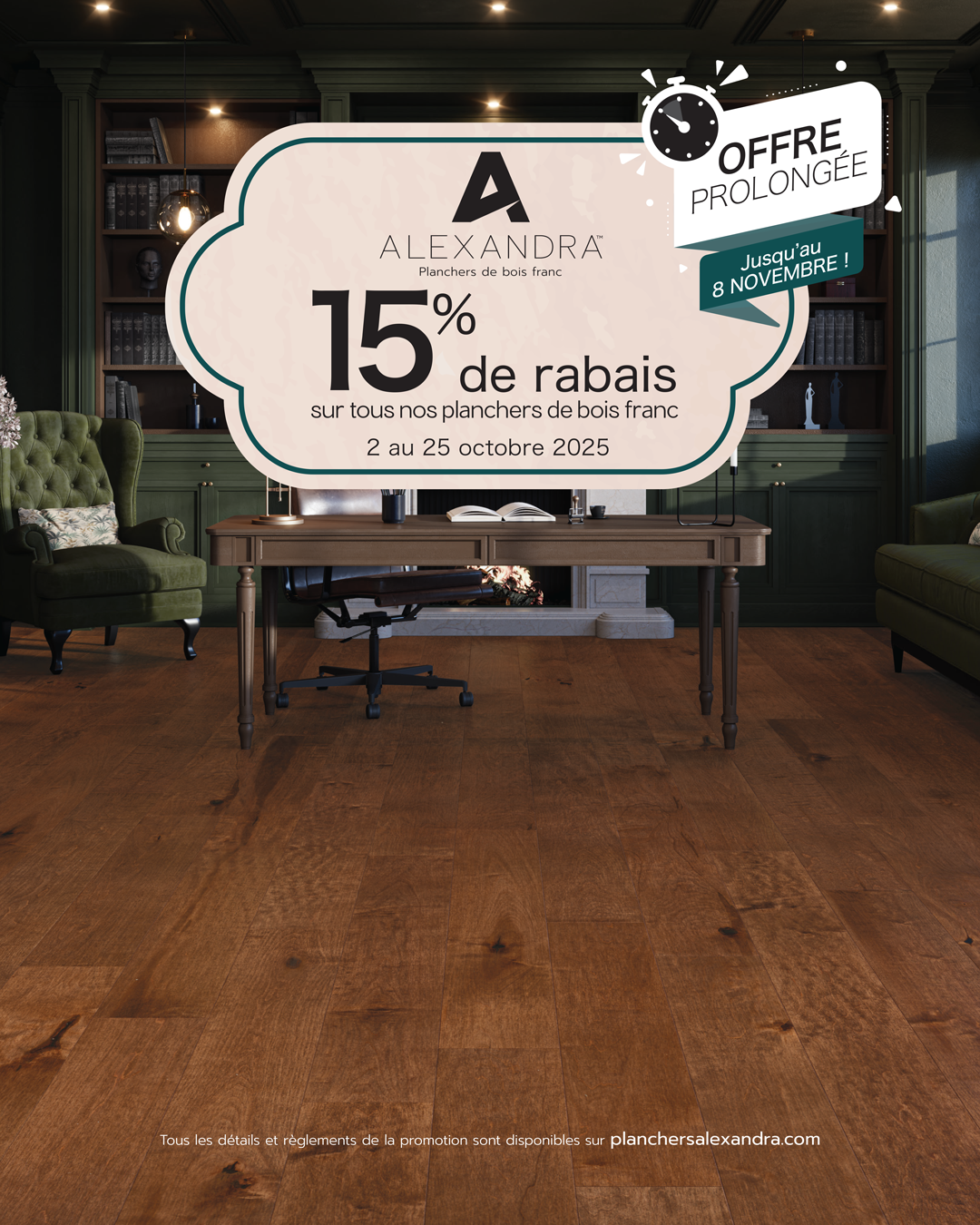 Promotion - 15% discount on alexandra & vintage floors