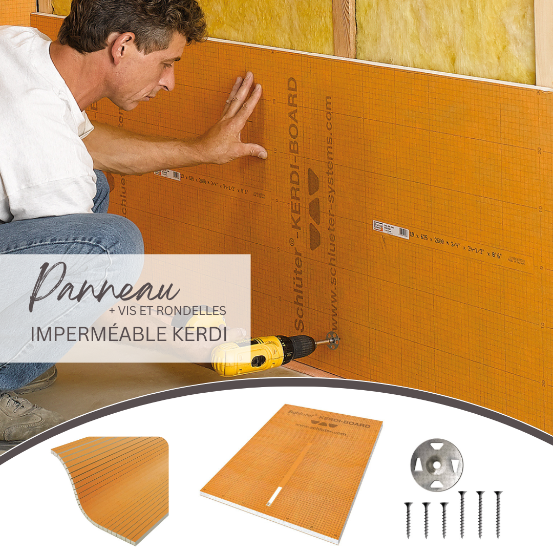 Schluter collection - Panneau imperméable kerdi & ses accessoires