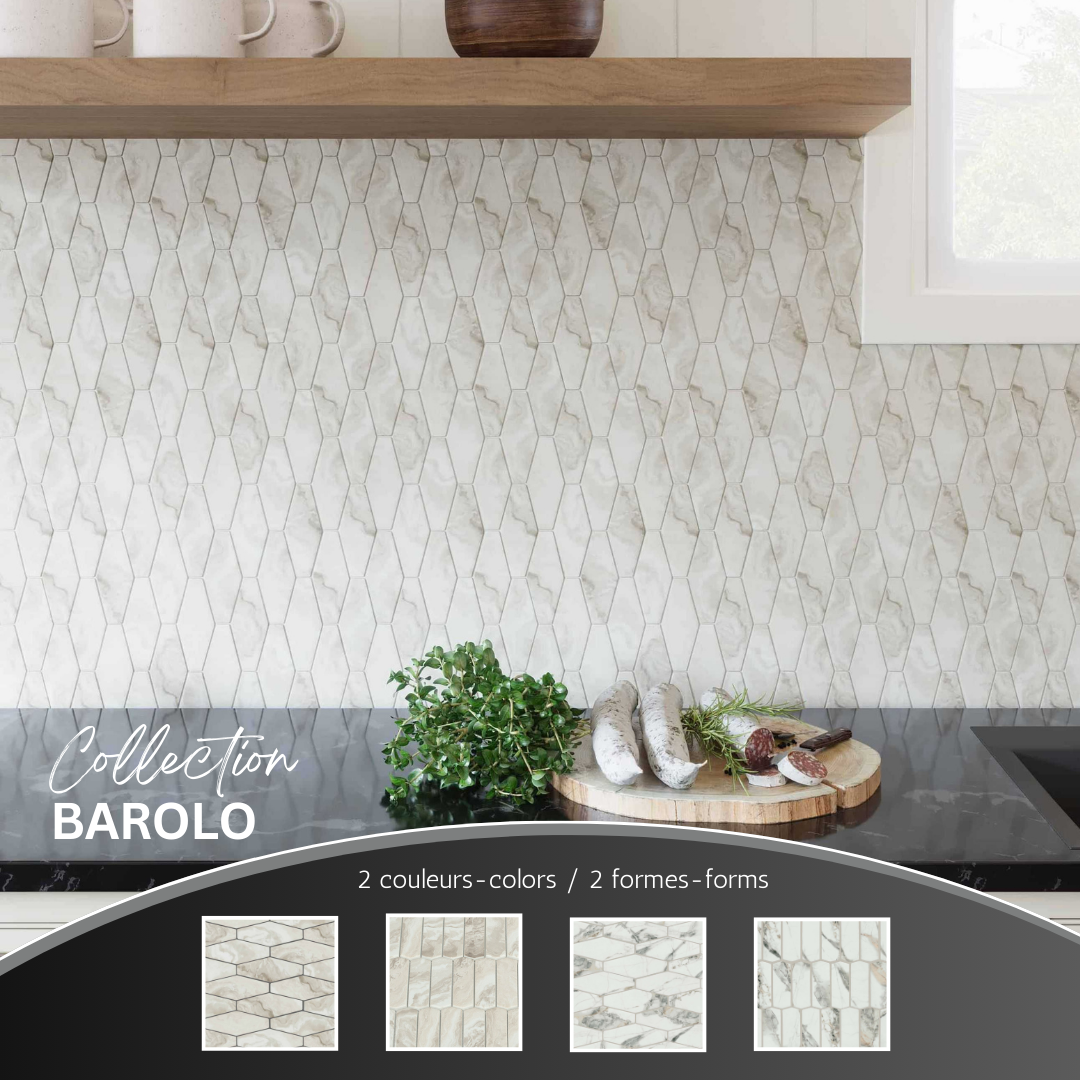 Barolo collection - Mosaïque effet marbre
