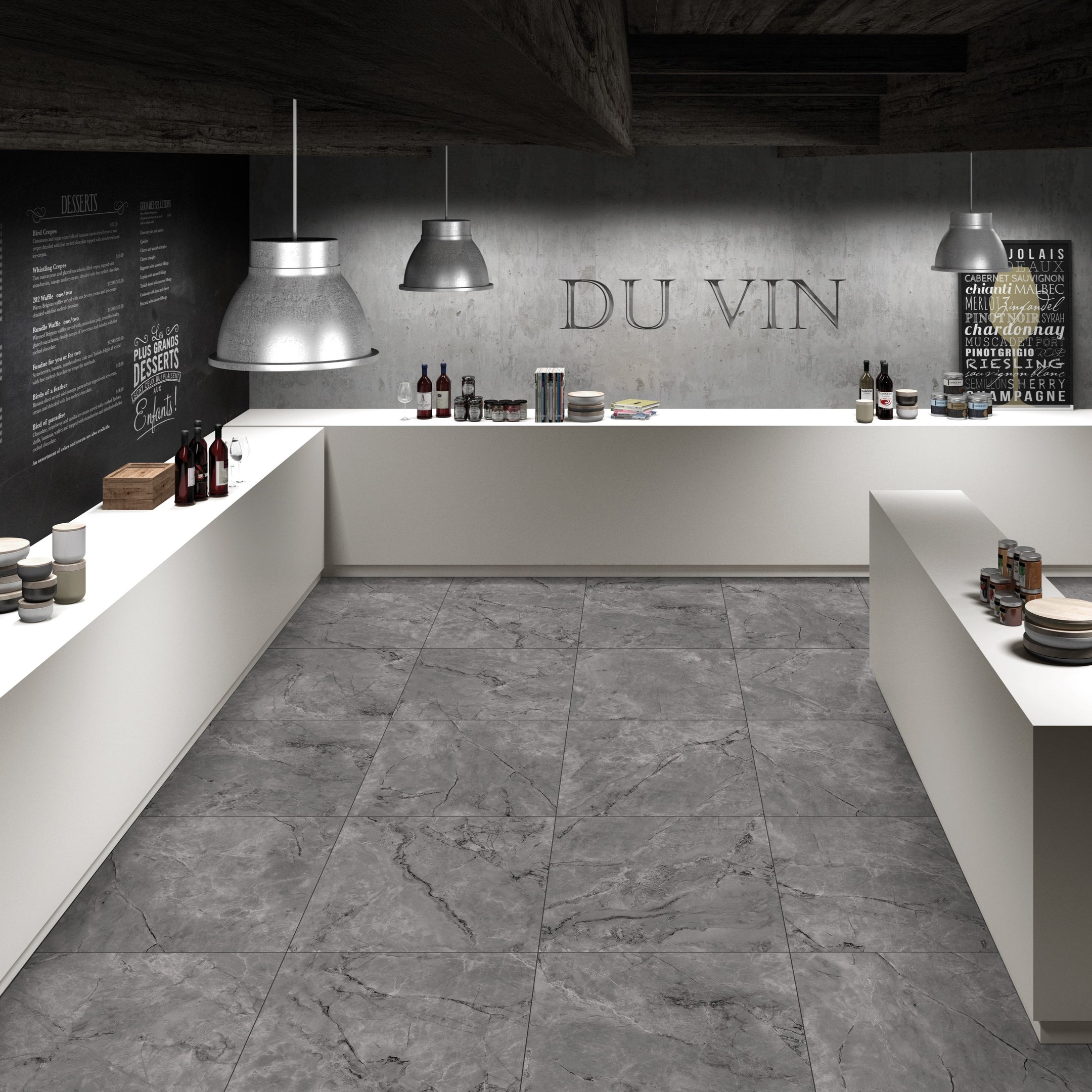 British dark collection - Céramique effet pierre