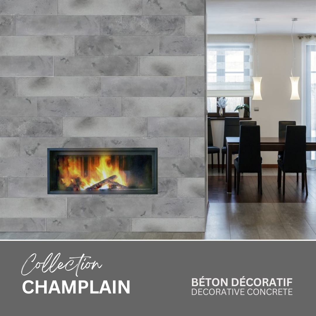 Champlain - Béton mural décoratif