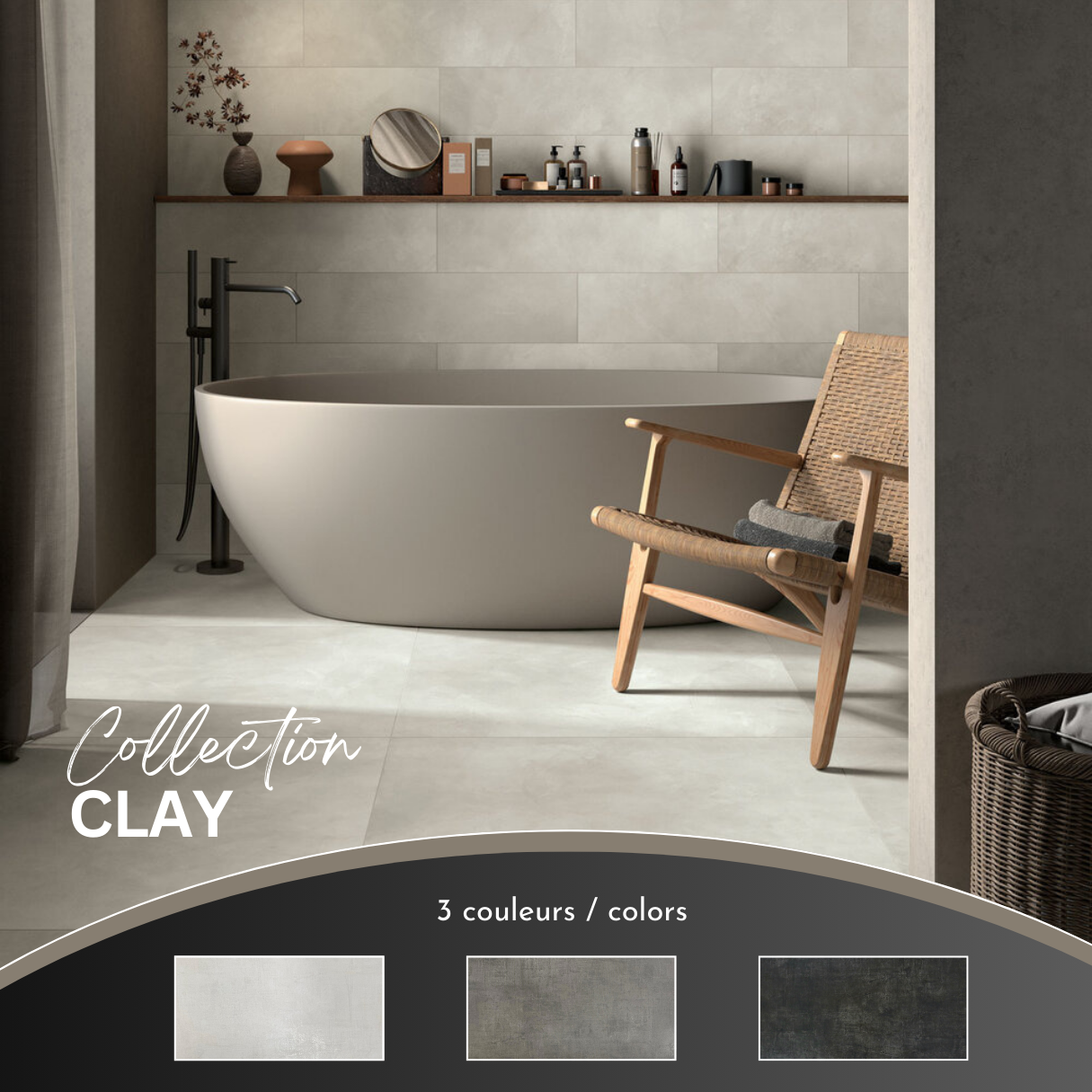 Clay collection - Céramique effet béton