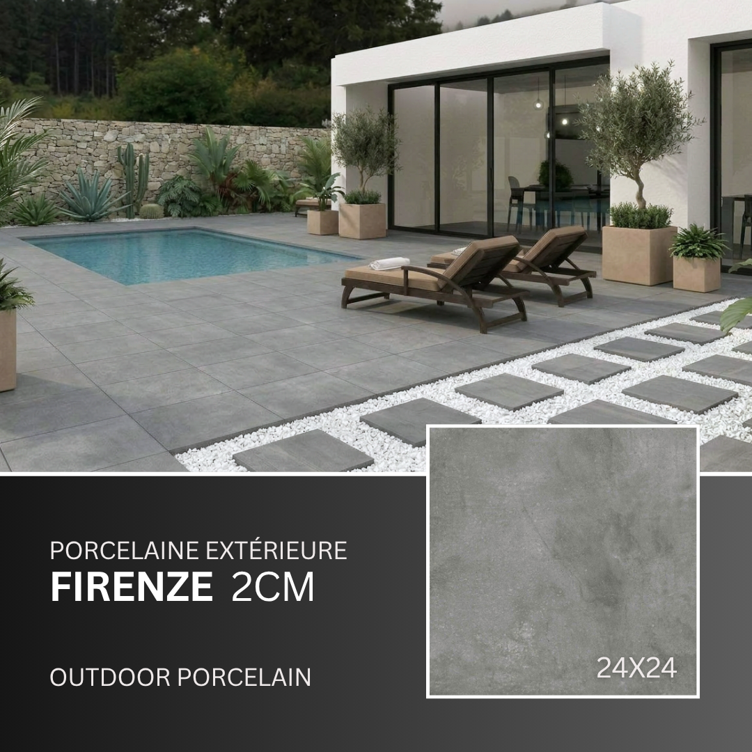 Firenze grigio - Porcelaine extérieure
