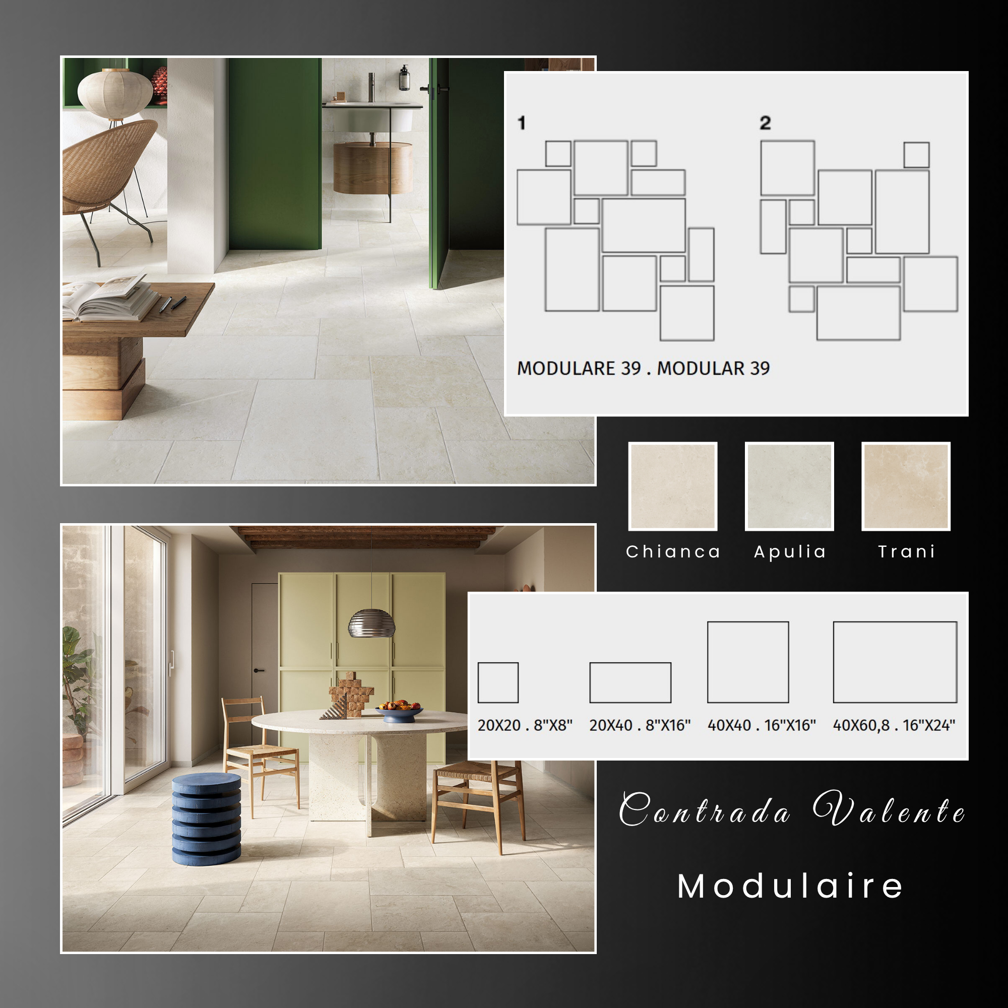 Contrada valente collection - Céramique effet pierre
