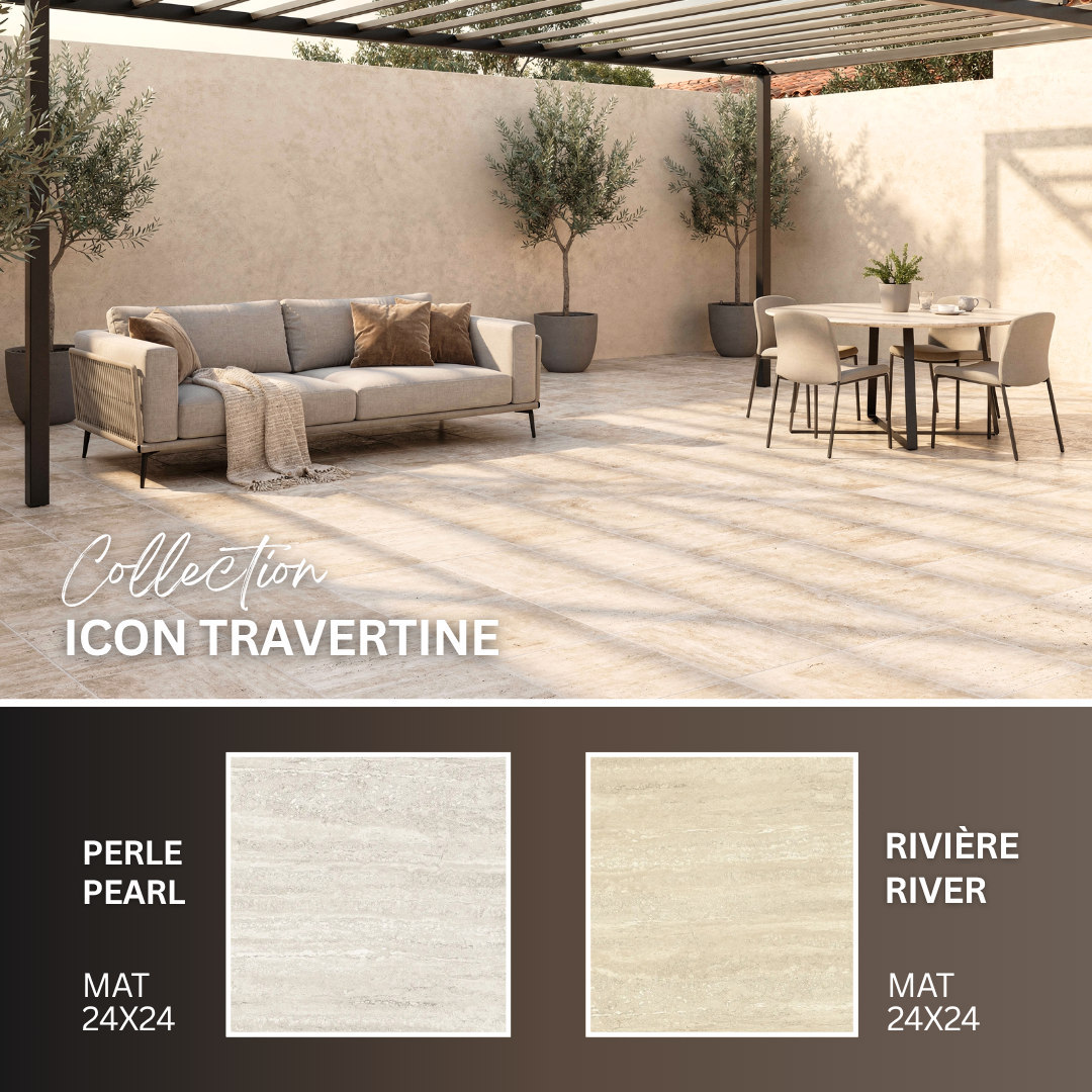 Icon travertine collection - Porcelaine extérieure