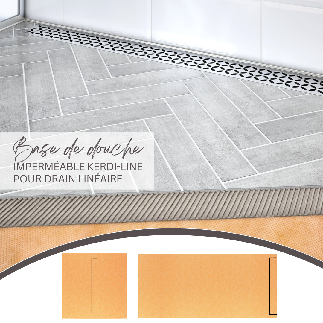 Schluter collection - Base de douche préfabriquée kerdi pour drain linéaire