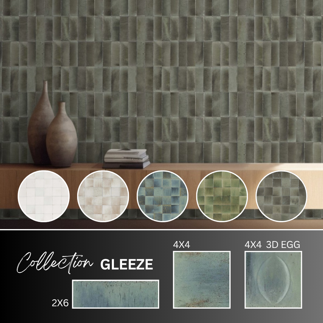 Gleeze collection - Tuile murale 2x6 & 4x4