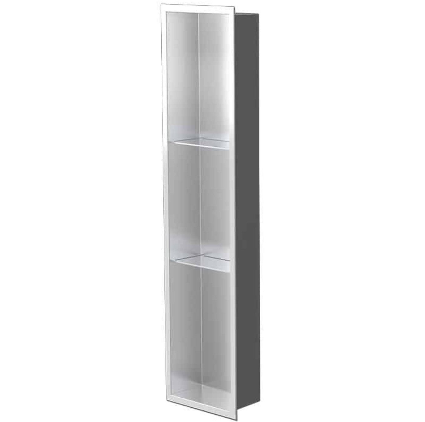Balneo Niche Murale De Douche 90x30x7cm, étagère Encastrable Douche Acier Inox Blanc Wall Box One 90873757