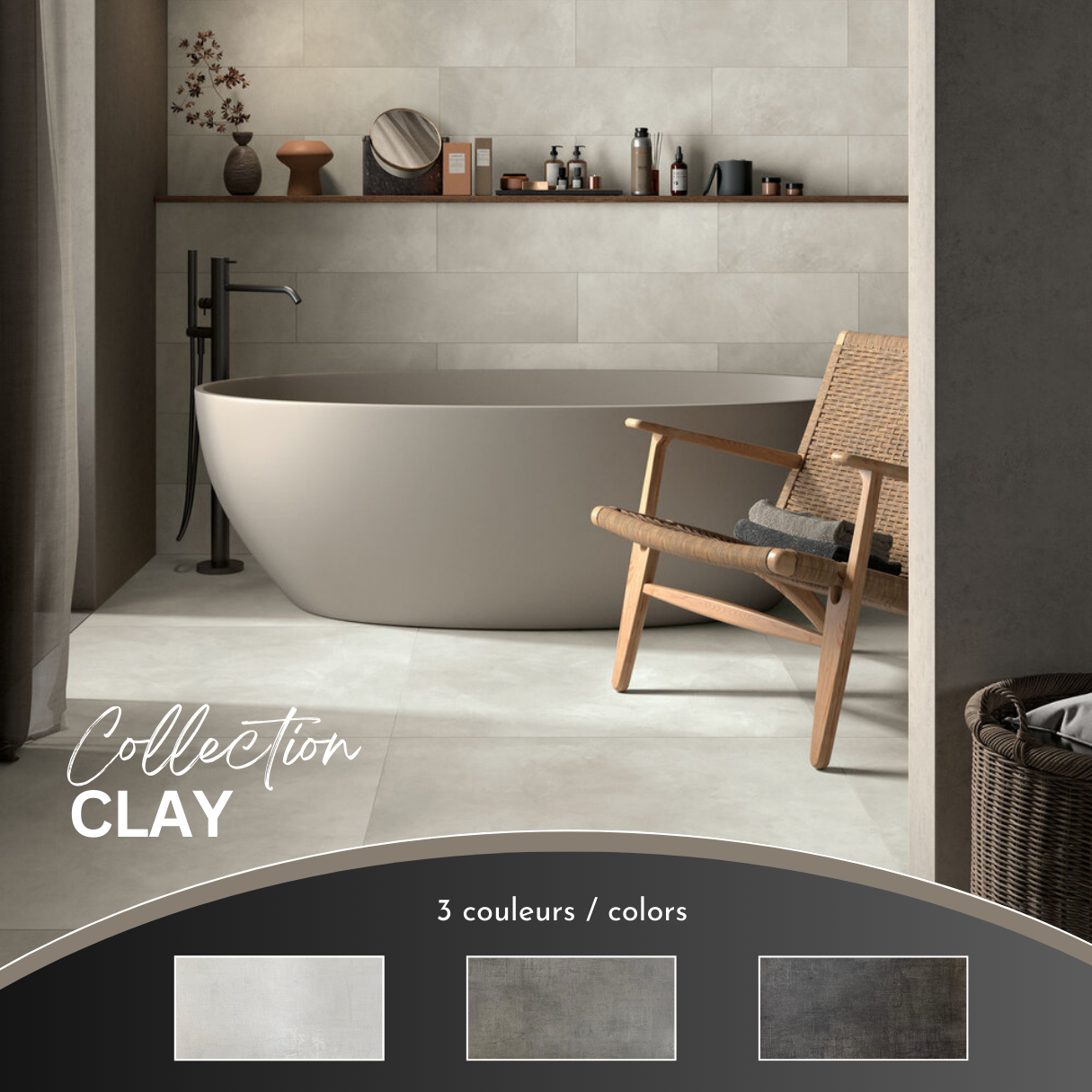 Clay collection - ceramic concrete look