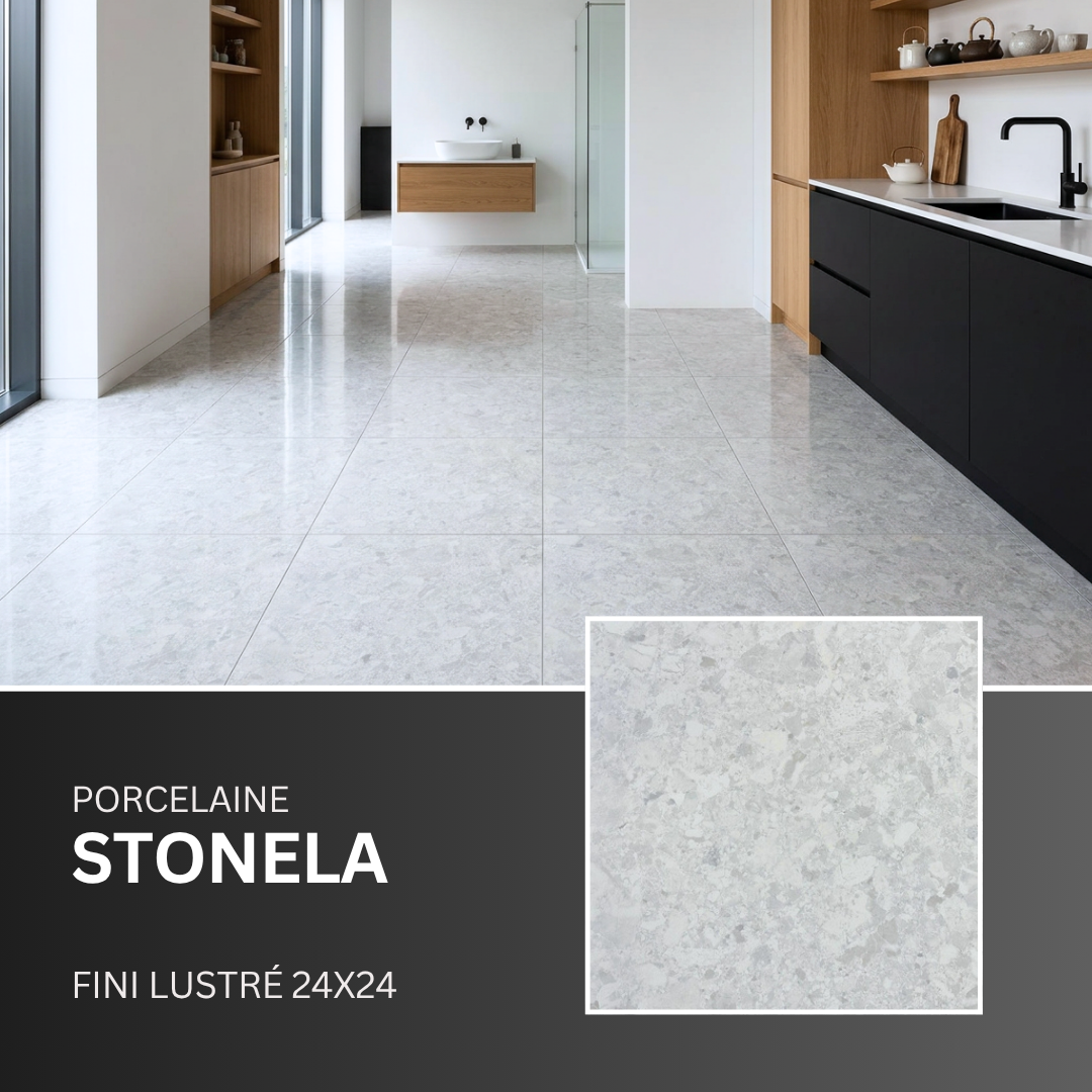 Stonela collection - Céramique effet pierre (lustré)