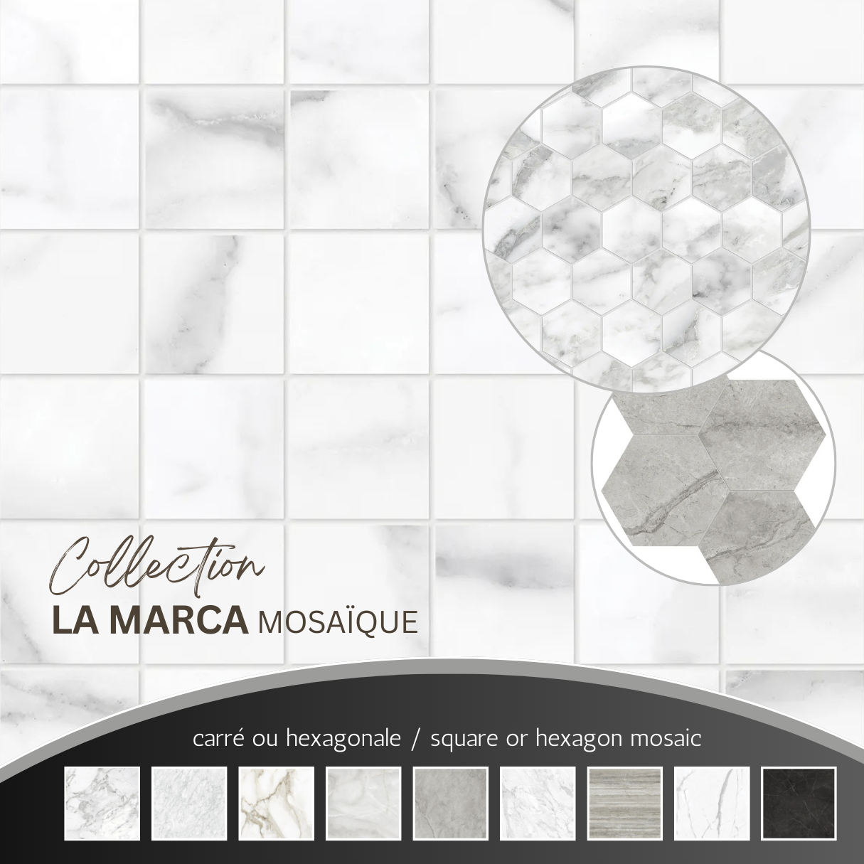 La marca collection - mosaic marble look