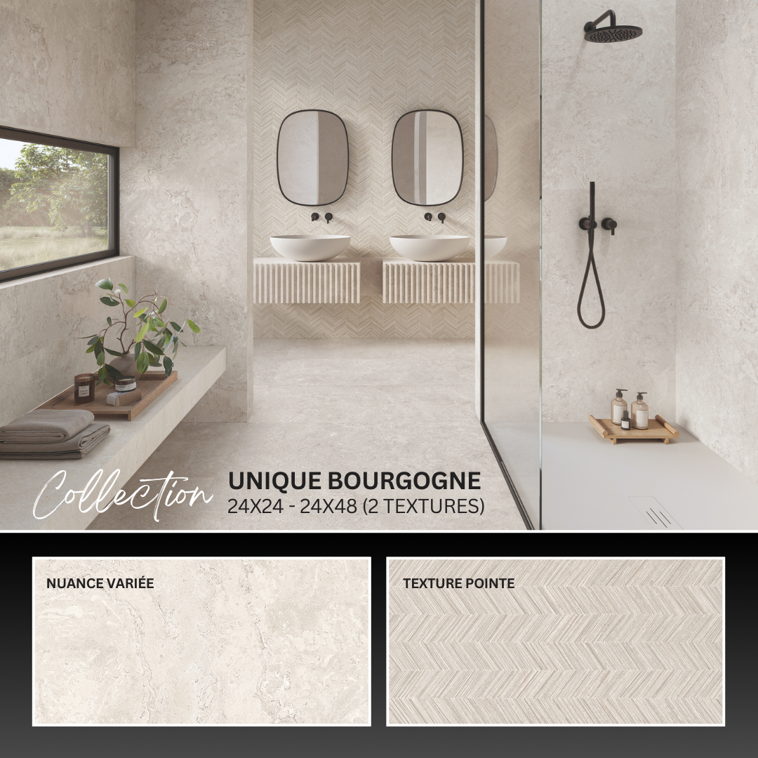 Unique bourgogne collection - Céramique effet pierre