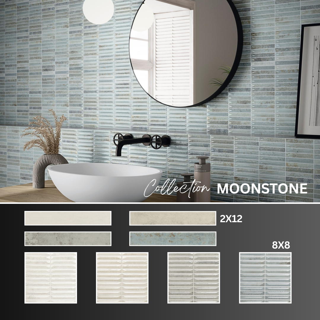 Moonstone collection - wall tile 2x12 & 8x8