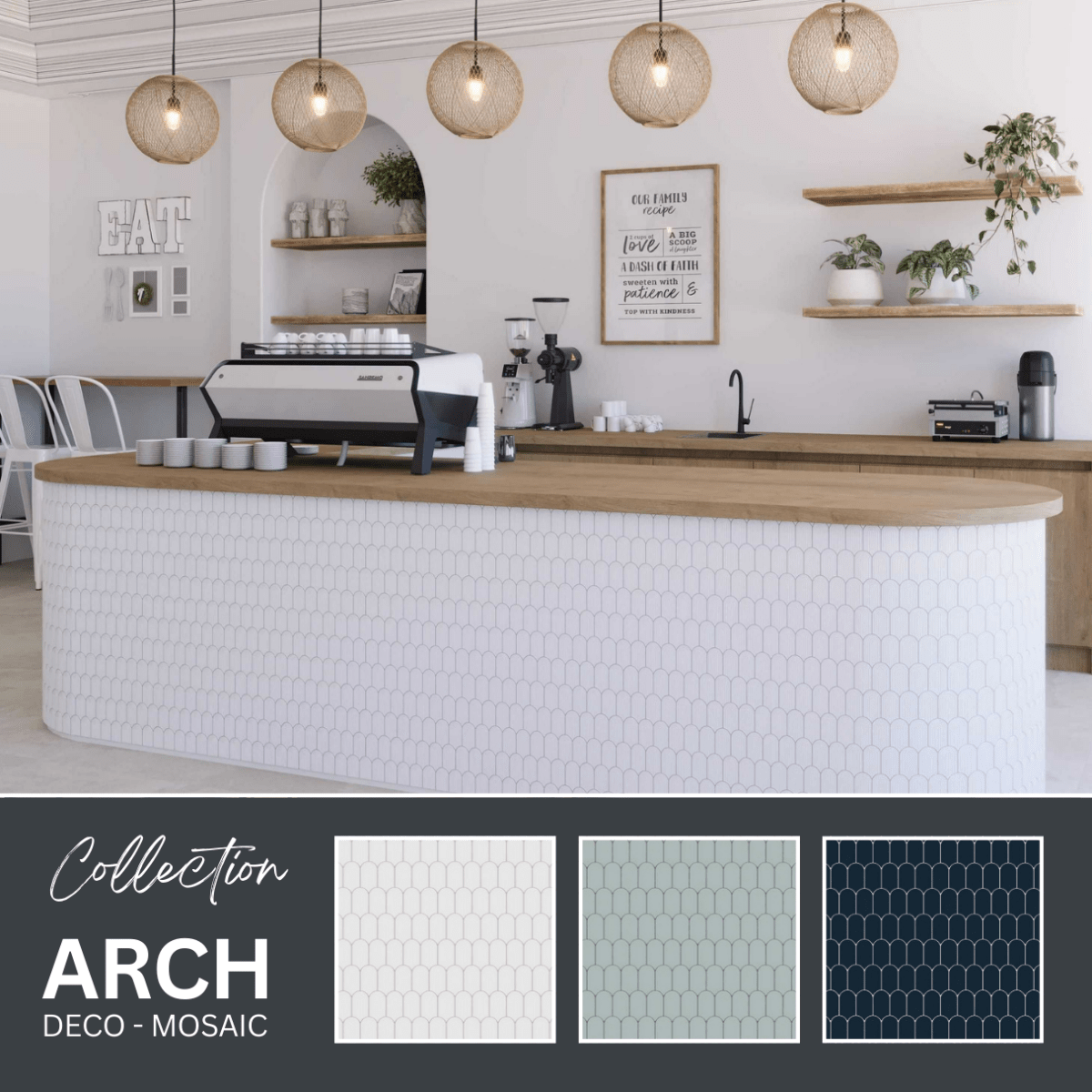 Arch deco collection - textured geometric mosaic