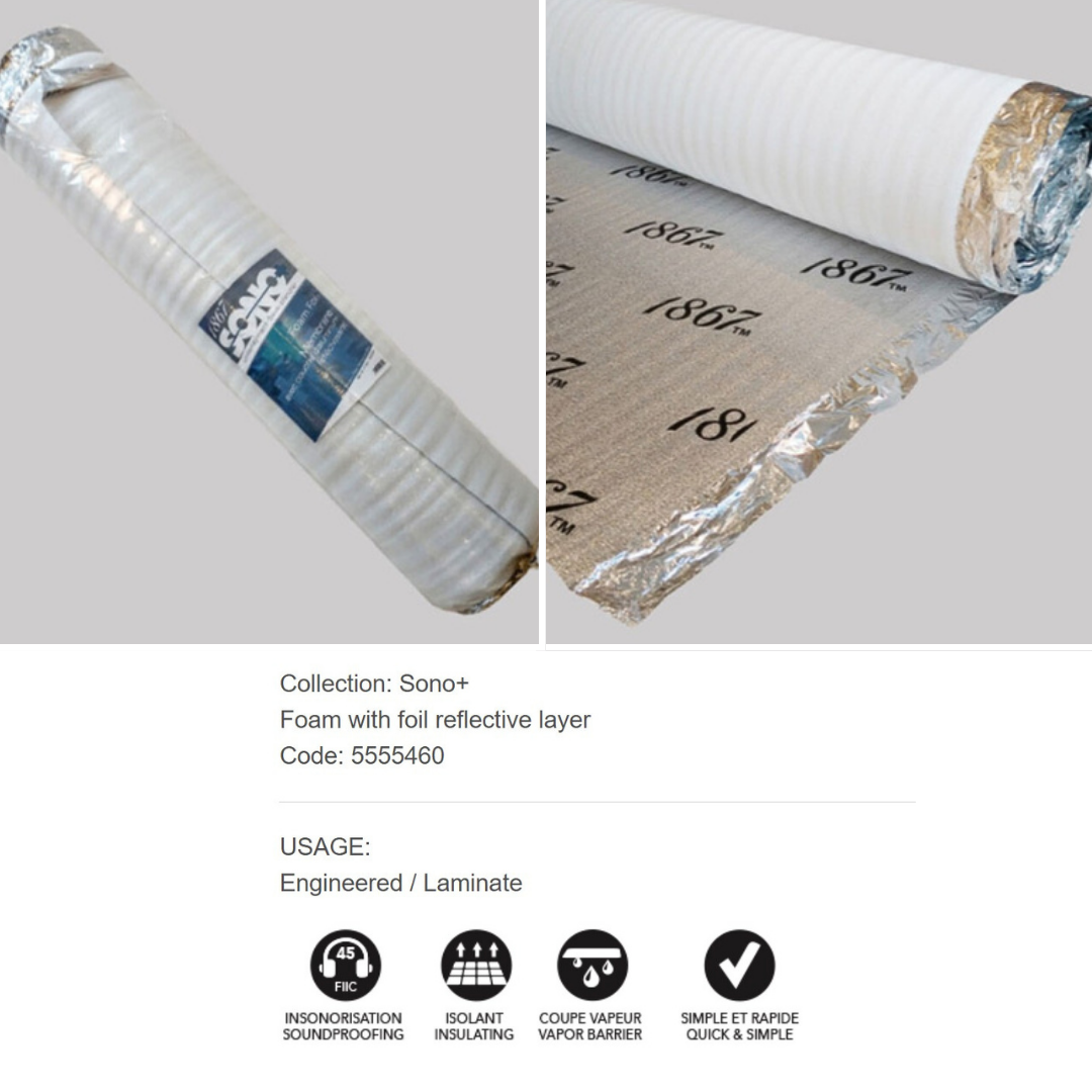 Membrane sono+ 3mm - Pour plancher de bois et stratifié