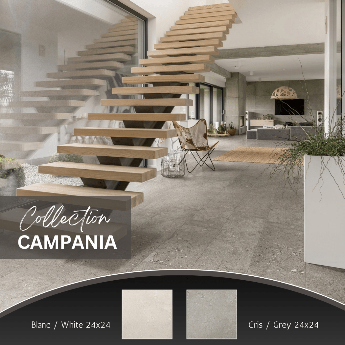 Campania collection - ceramic concrete look