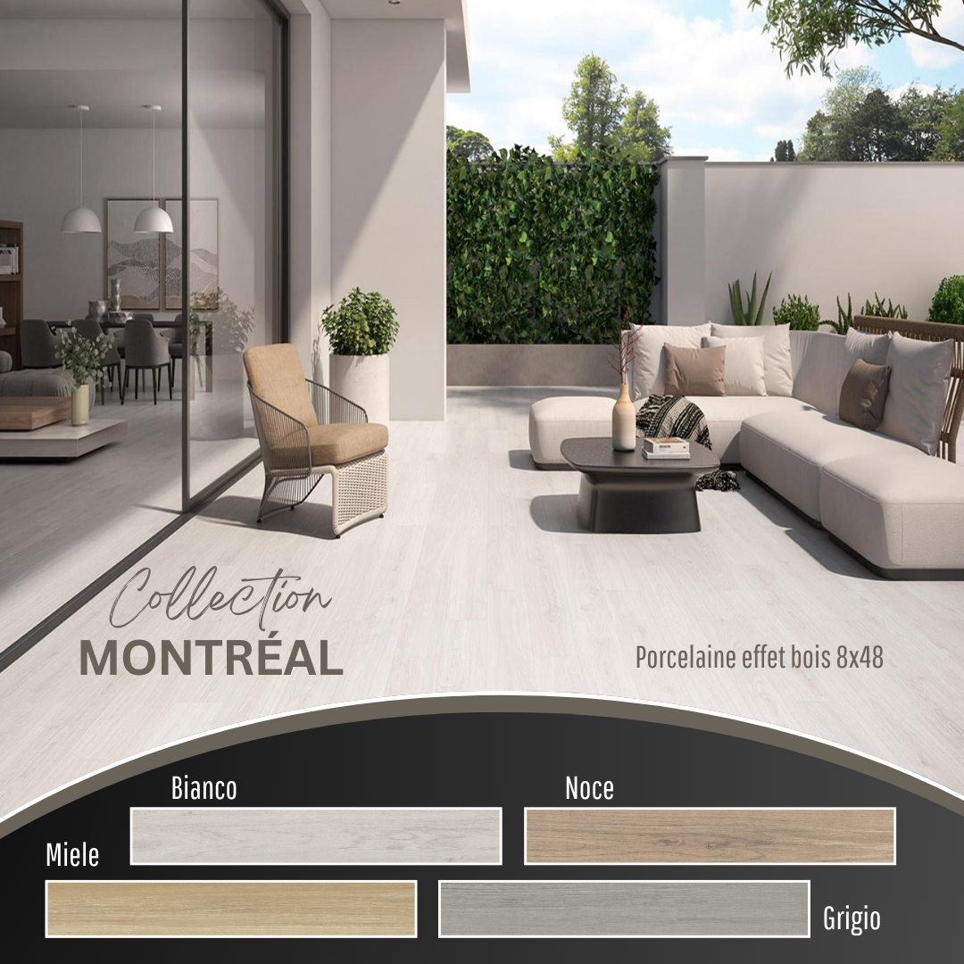 Montreal collection - ceramic wood look 8x48