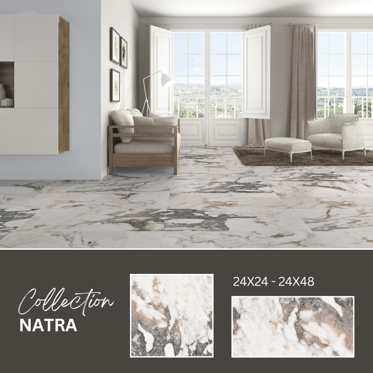 Natra collection - ceramic marble look