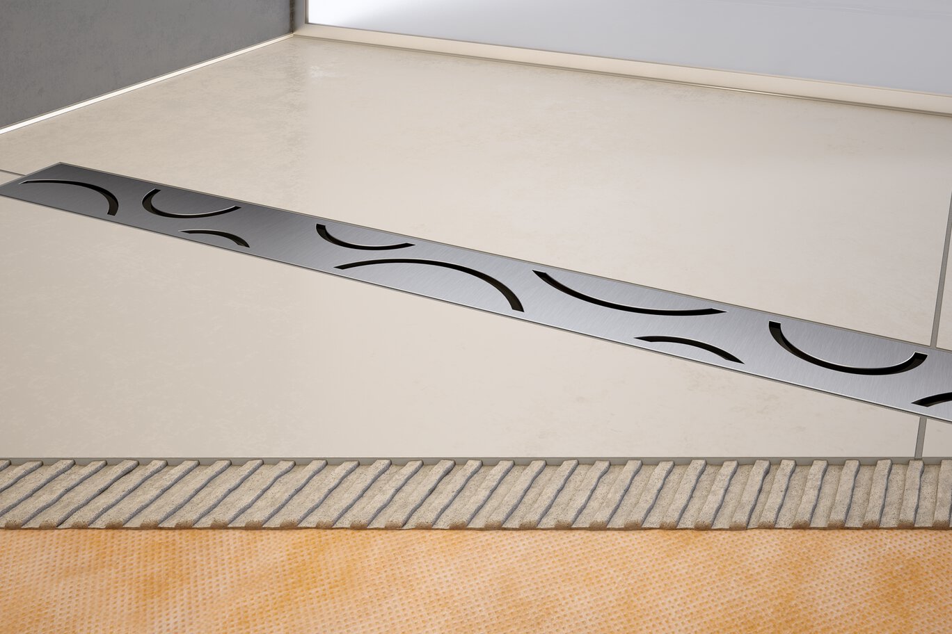 Schluter collection - Base de douche préfabriquée kerdi pour drain linéaire
