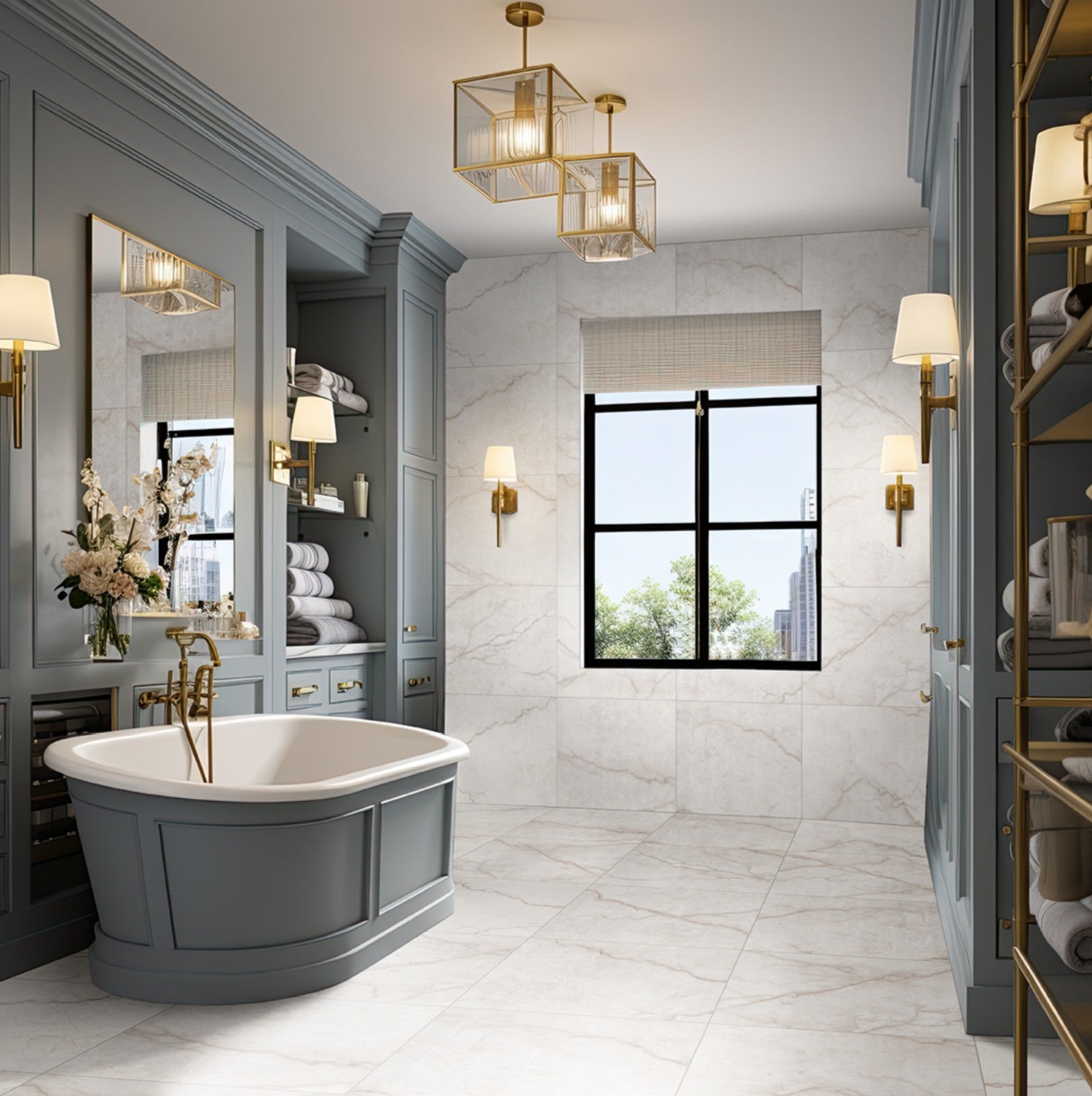 Brighton collection - céramique effet marbre