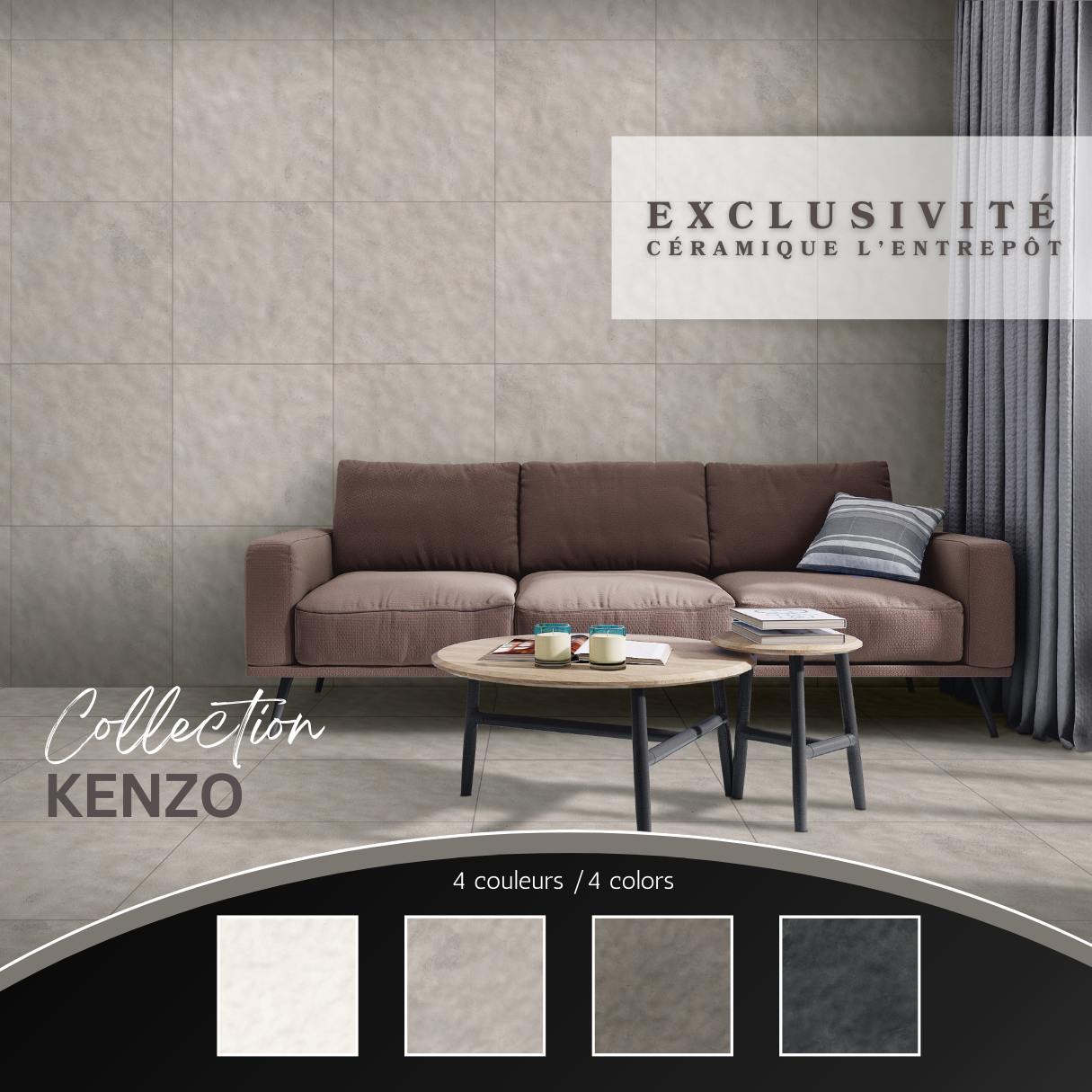 Kenzo collection - ceramic concrete look