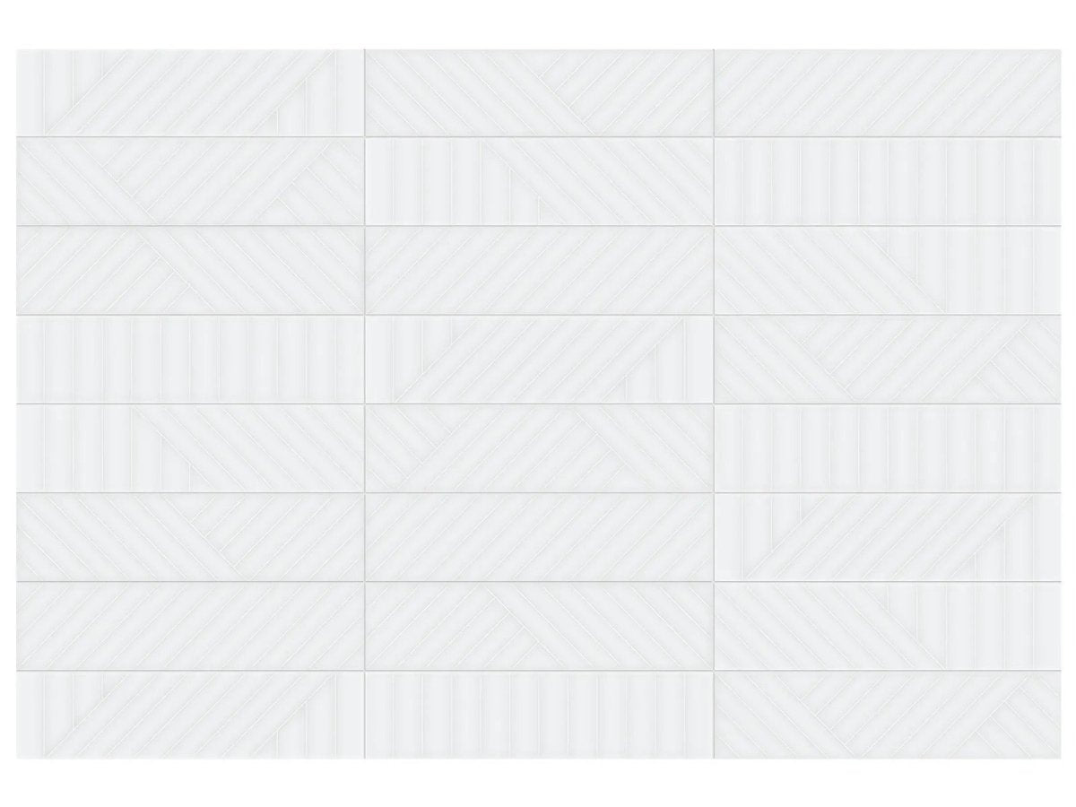 Geometra collection - Tuile murale 3x12 texturée - Céramique l'Entrepôt