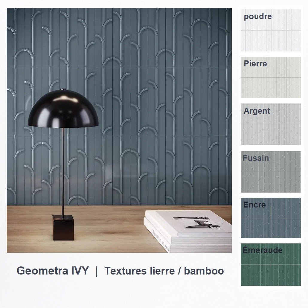 Geometra collection - Tuile murale 3x12 texturée - Céramique l'Entrepôt