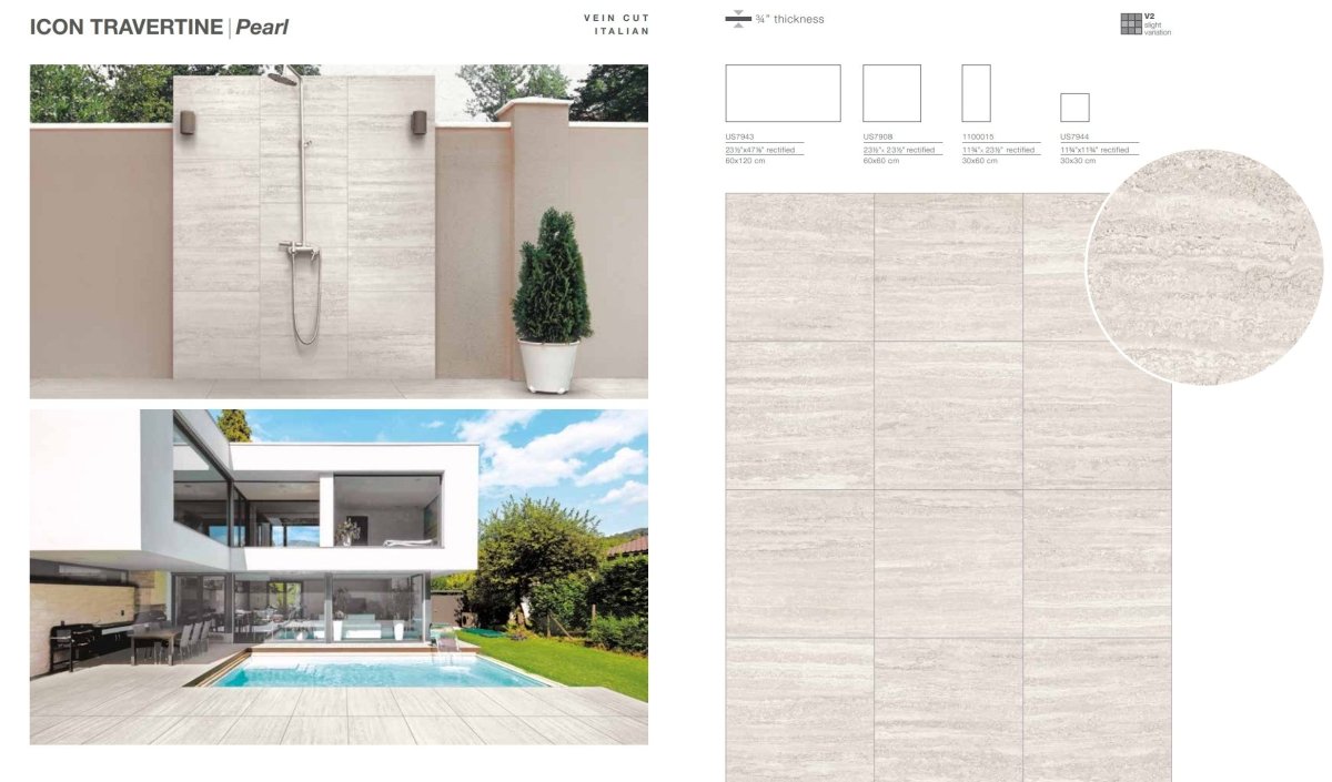 Icon travertine collection - Porcelaine extérieure - Céramique l'Entrepôt