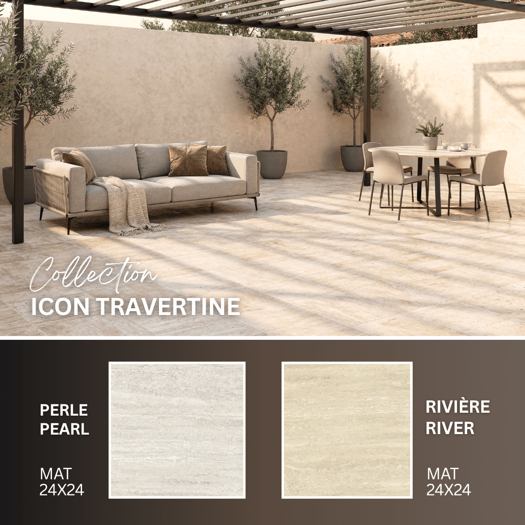 Icon travertine collection - Porcelaine extérieure