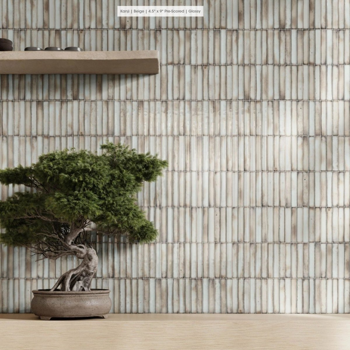 Kanji collection - Tuile murale 4.5x9 - Céramique l'Entrepôt