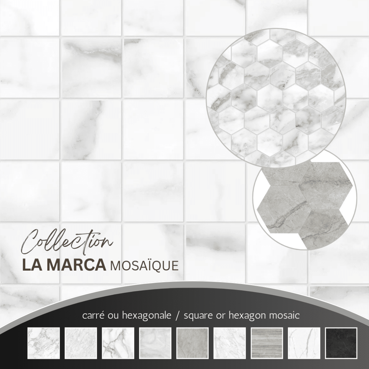 La marca collection - Mosaïque effet marbre