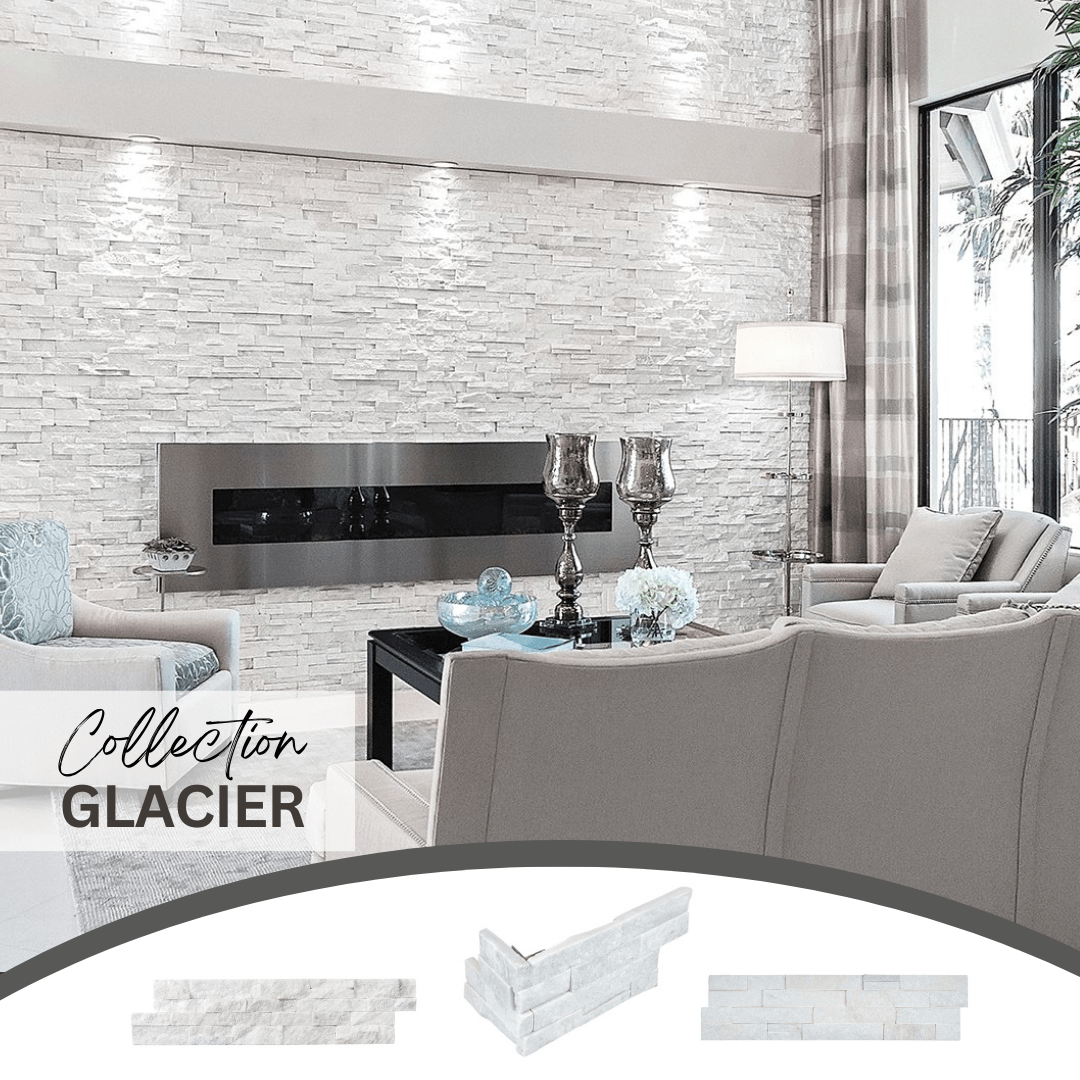 Ledger stone collection - Pierre murale glacier - Céramique l'Entrepôt