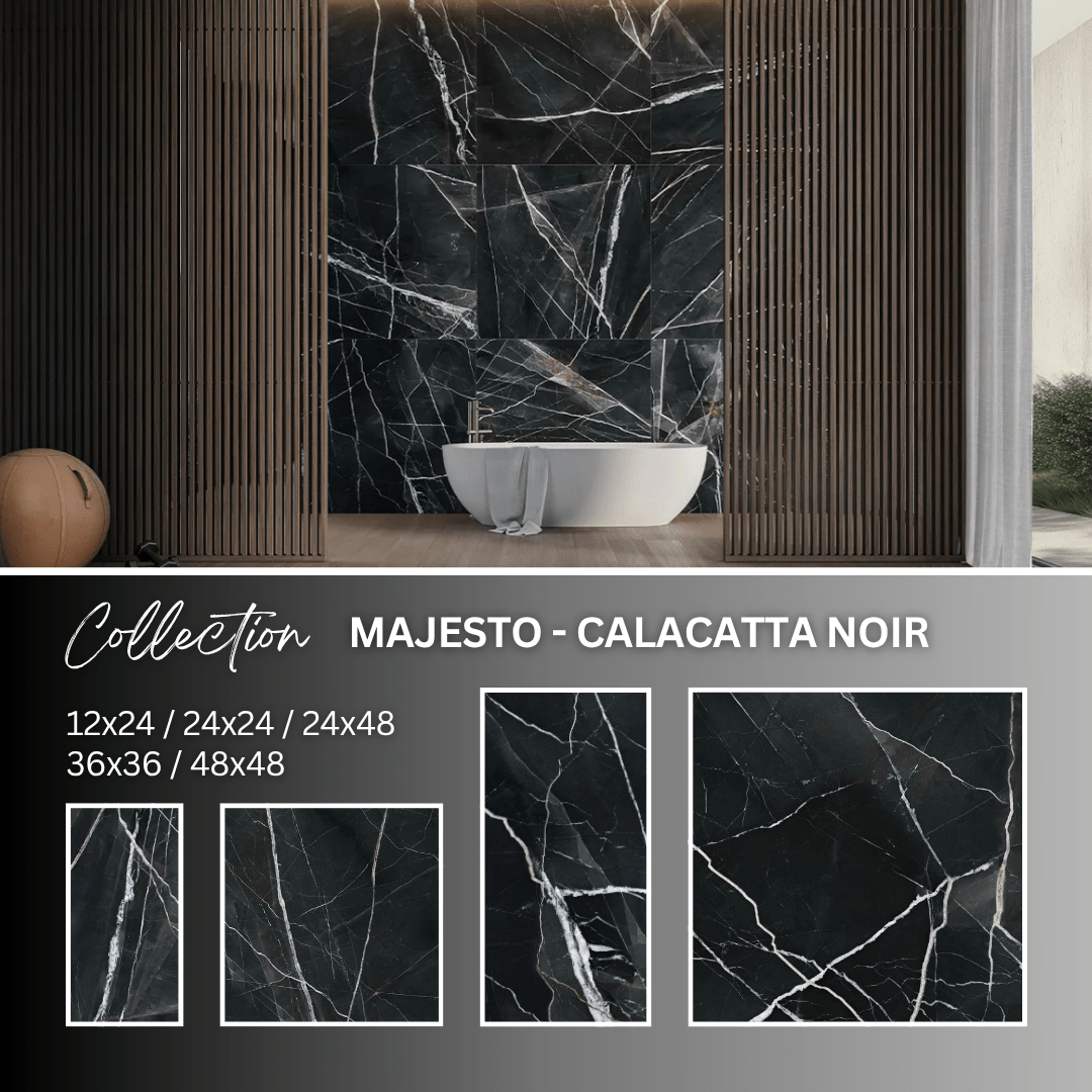 Majesto collection - Céramique effet marbre calacatta noir