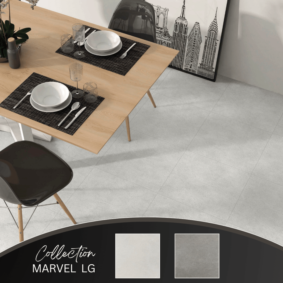 Marvel collection - Céramique effet béton - Céramique l'Entrepôt