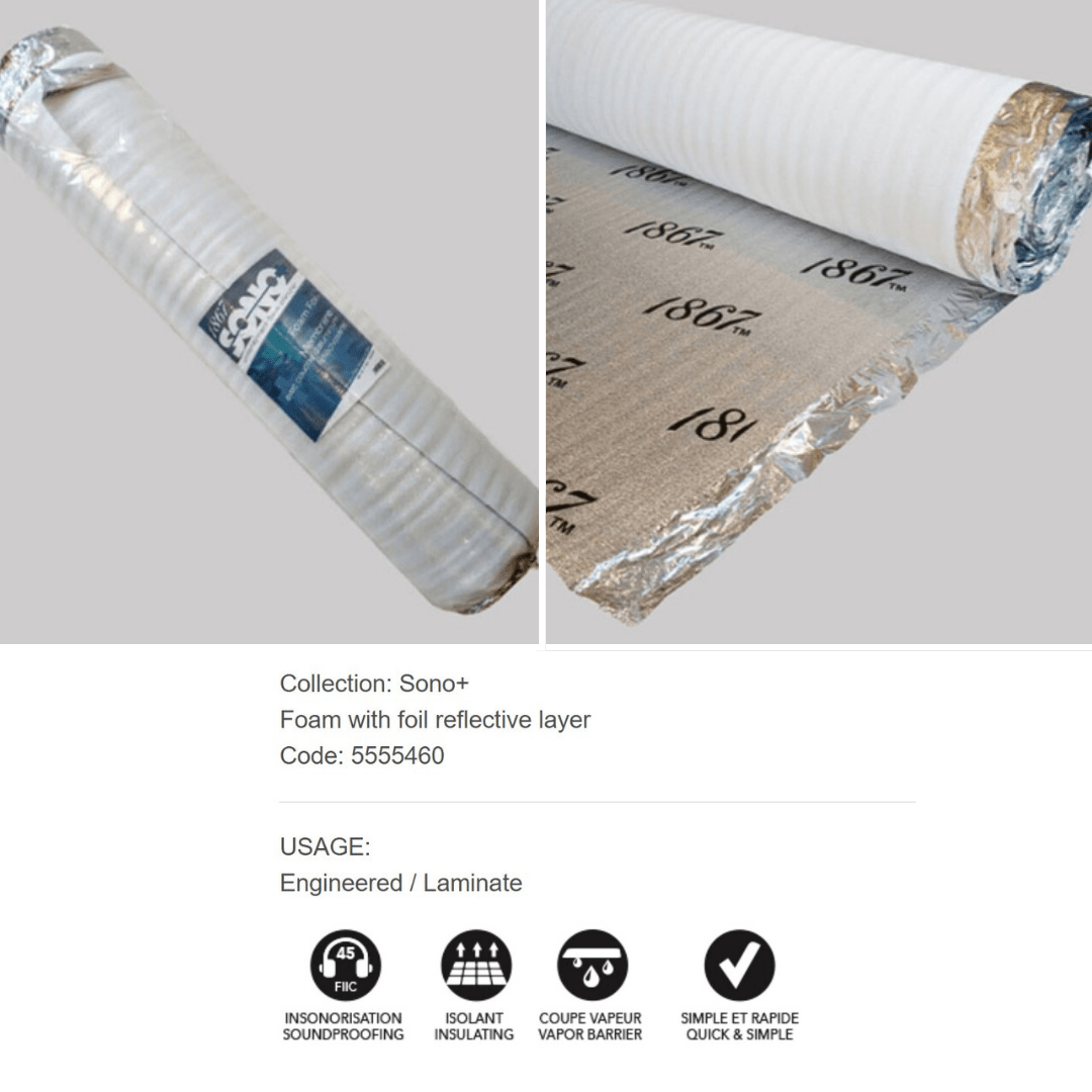 Membrane sono+ 3mm - Pour plancher de bois et stratifié