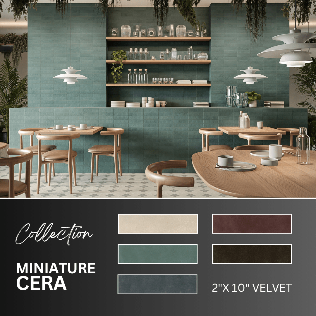 Miniature cera collection - Tuile murale 2,3x9,5 - Céramique l'Entrepôt