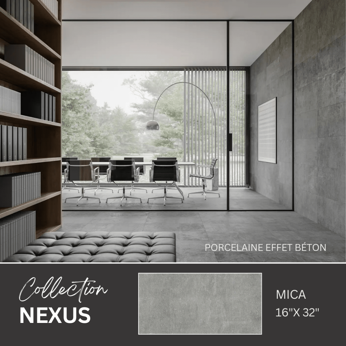 Nexus collection - Céramique effet béton - Mica 16x32