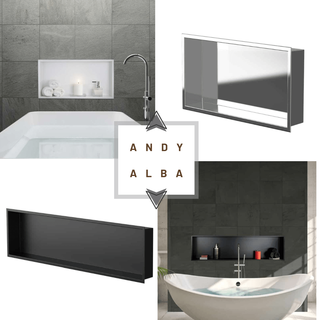 Niche de douche - Acier inoxydable - Céramique l'Entrepôt