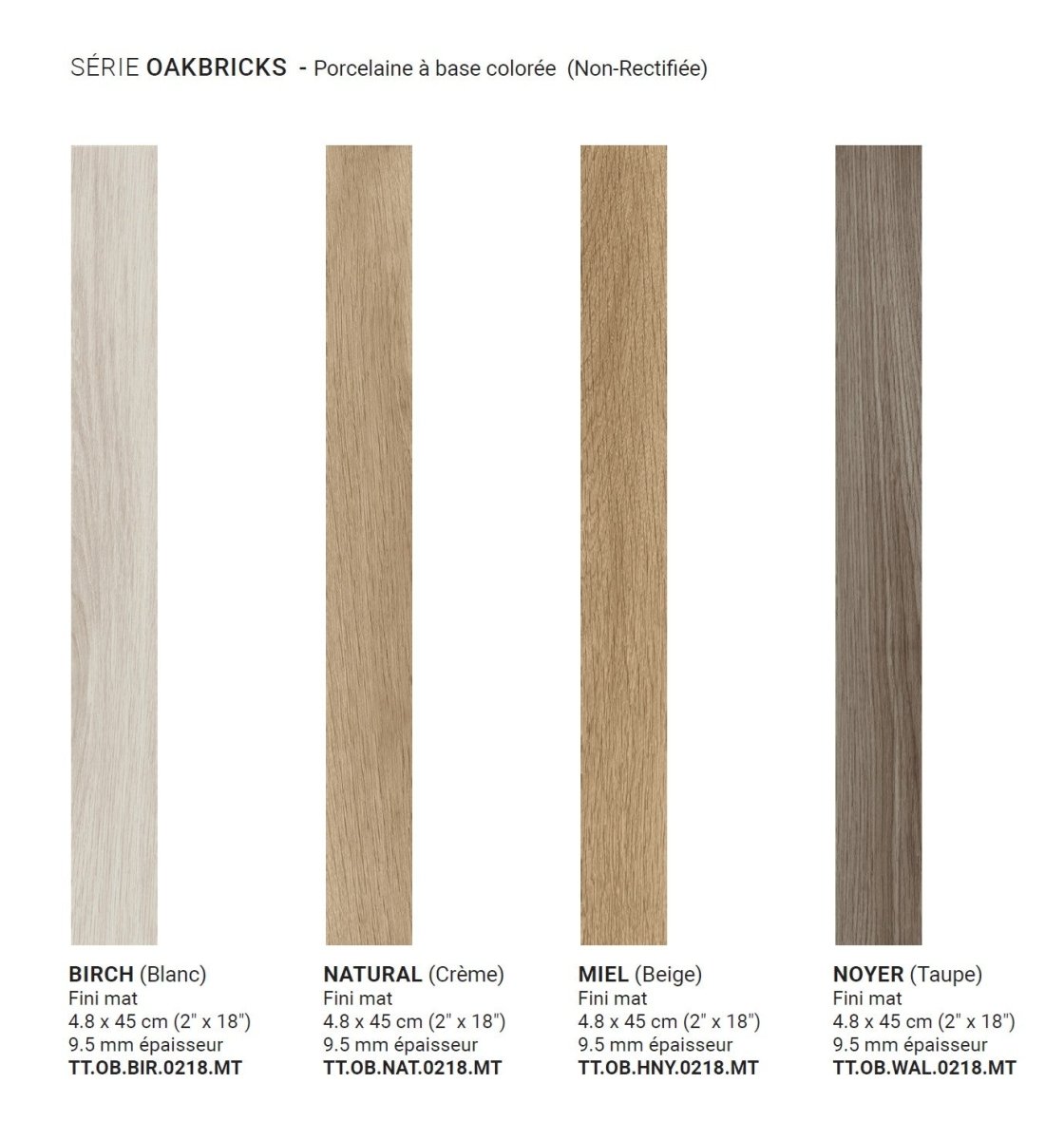 Oakbricks collection - Céramique effet bois - Céramique l'Entrepôt