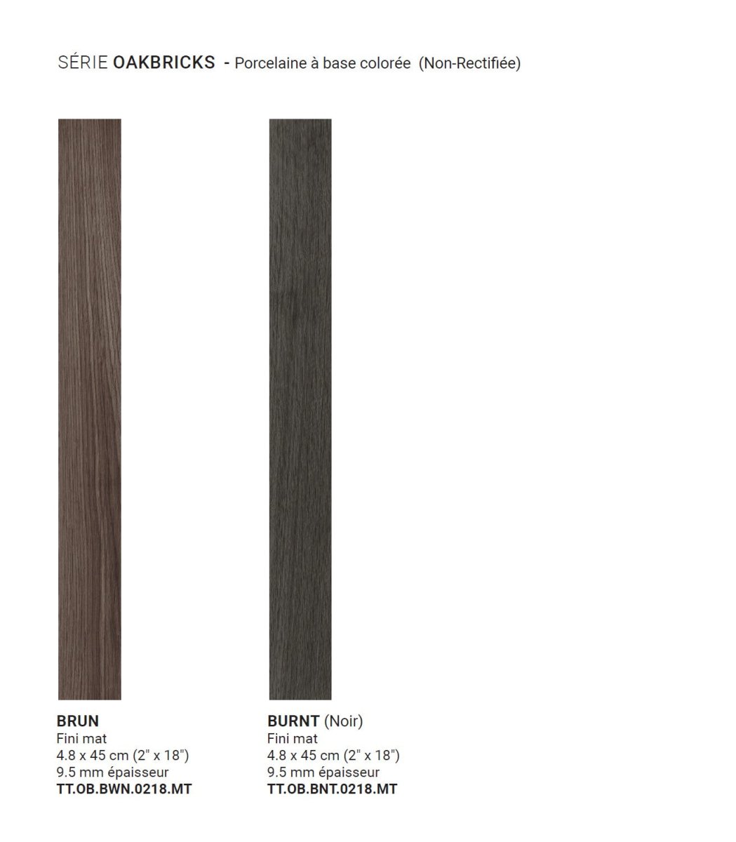Oakbricks collection - Céramique effet bois - Céramique l'Entrepôt