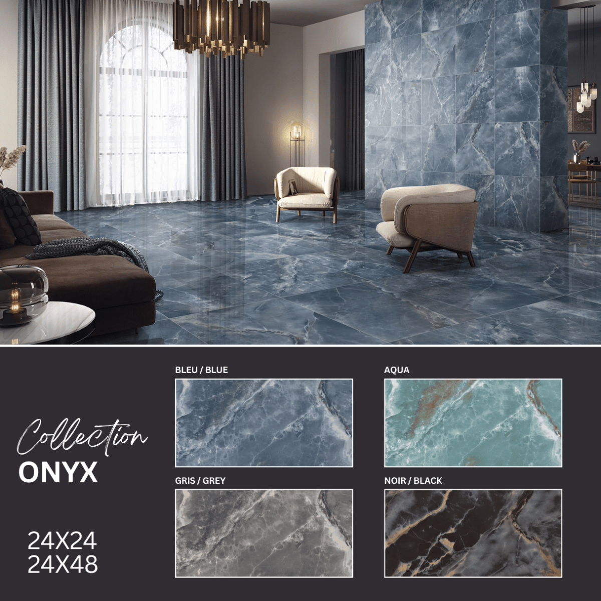 Onyx collection - Céramique effet pierre