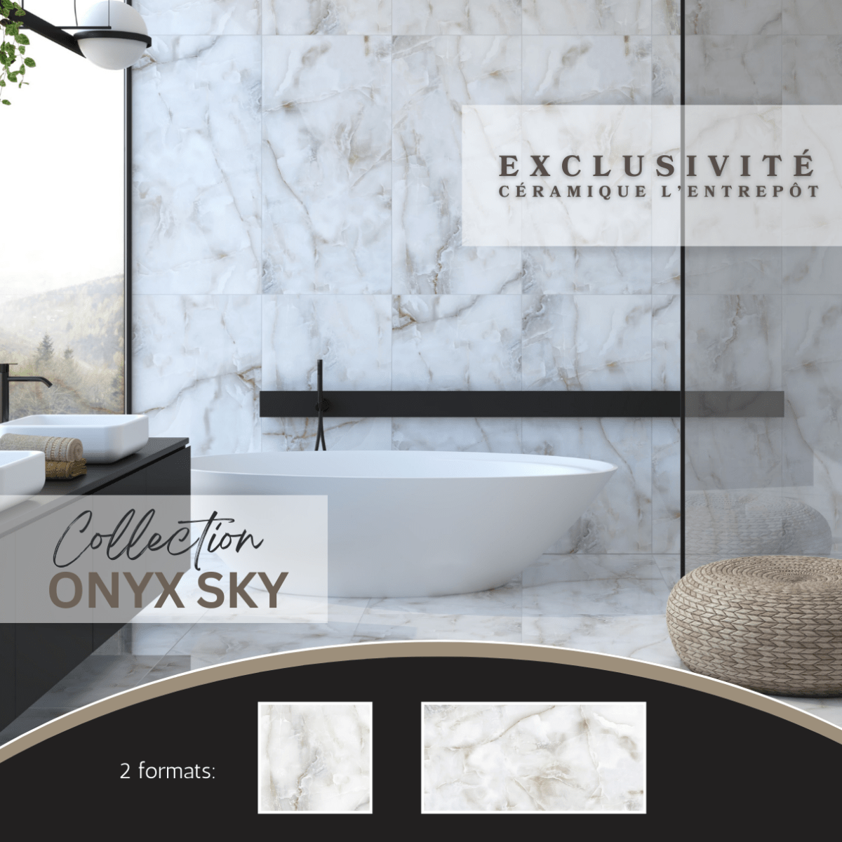 Onyx sky collection - Céramique effet pierre