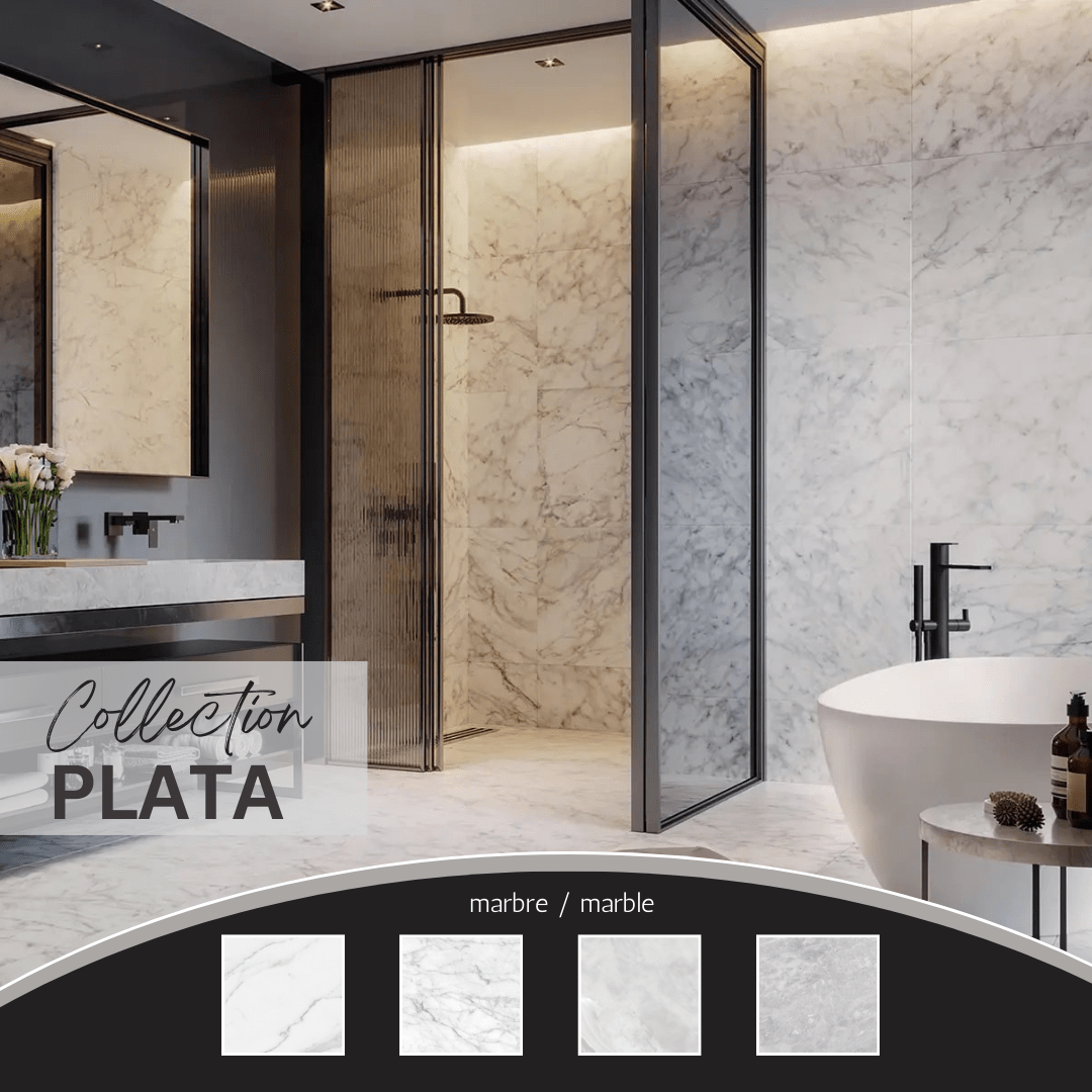 Plata collection - Céramique effet marbre - Céramique l'Entrepôt