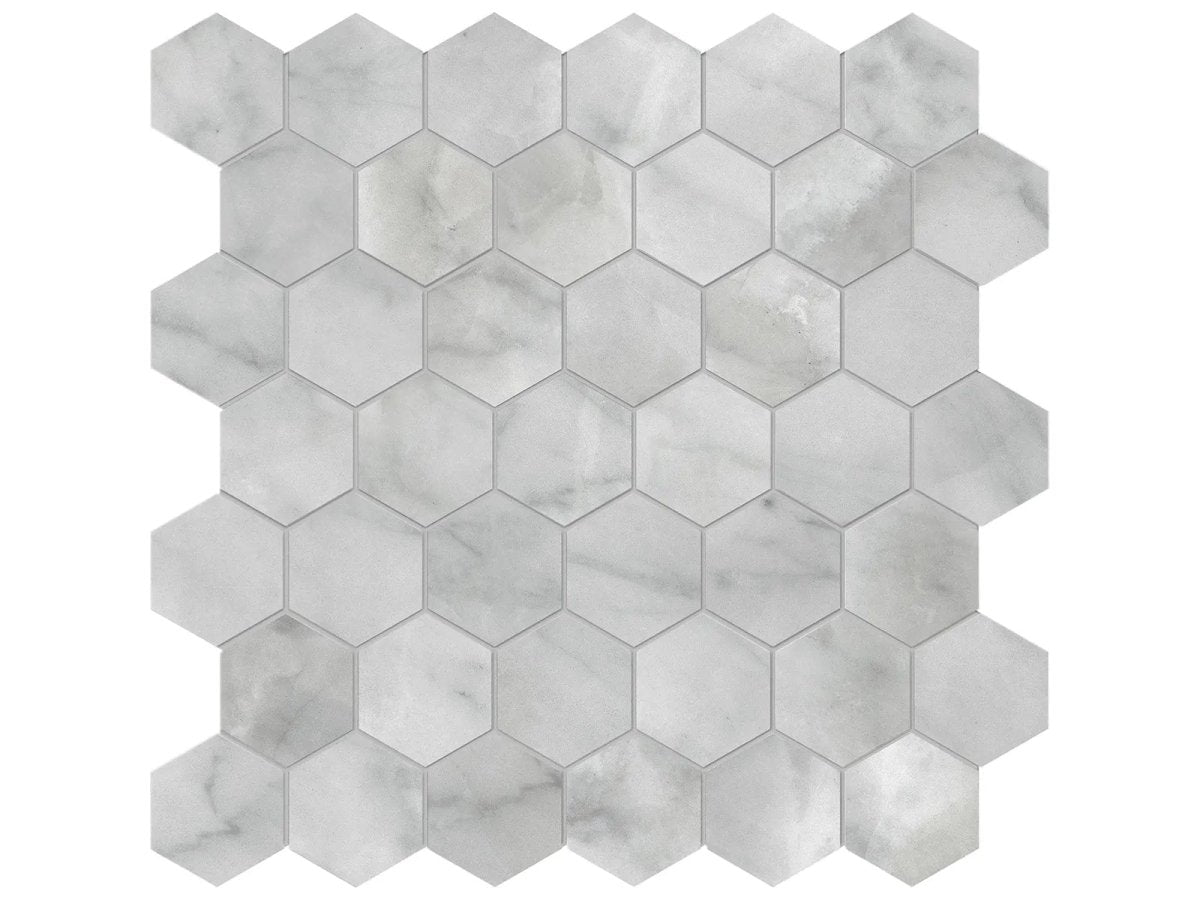 Plata collection - Mosaïque hex effet marbre - Céramique l'Entrepôt