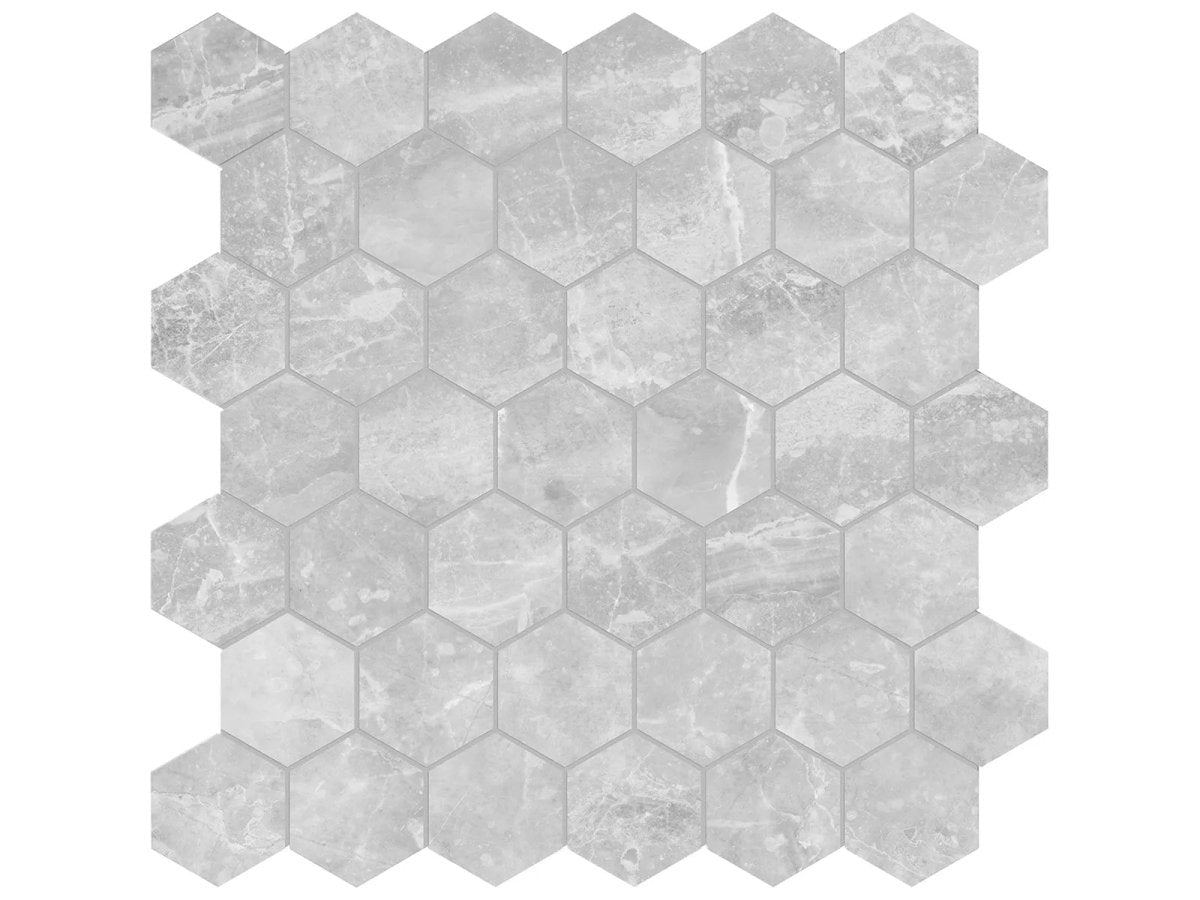 Plata collection - Mosaïque hex effet marbre - Céramique l'Entrepôt