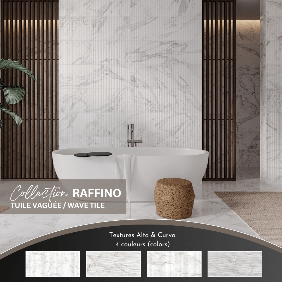 Raffino collection - Céramique texturée effet marbre